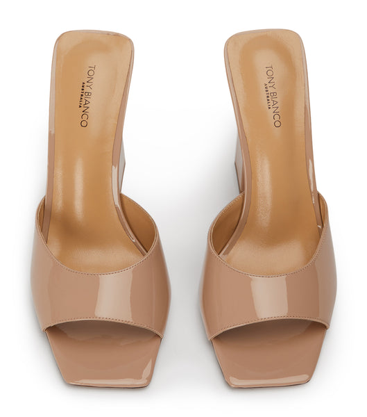 Tacones de evento Tony Bianco Naja Coco Patent 10.5cm Beige | TPEWZ72012