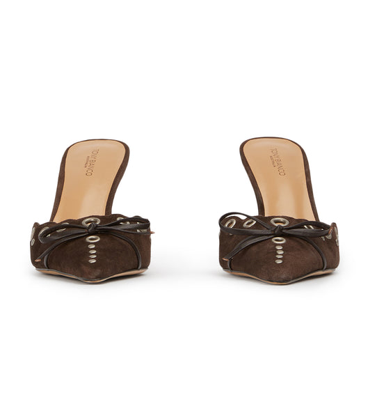 Tacones de evento Tony Bianco Shae Espresso Suede 8cm Chocolate | PEDYB27188