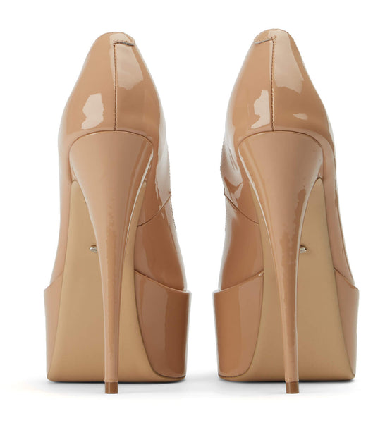 Zapatos Plataforma Tony Bianco Jolee Nude Patent 15cm Beige | APEWC79453