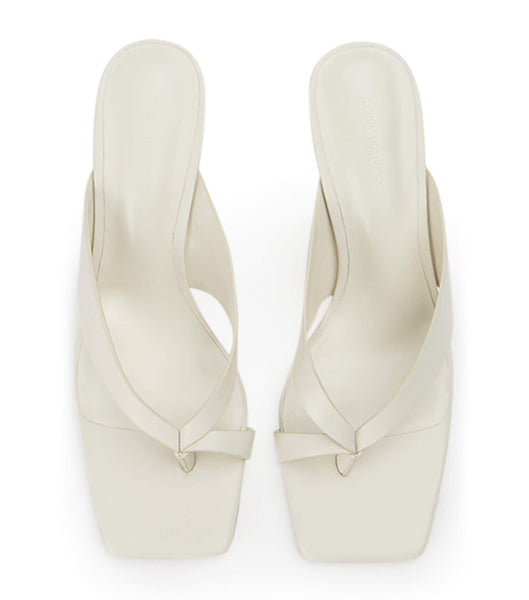 Zapatos Tacon Bloque Tony Bianco Clover Dove Nappa 8.5cm Blancas | LPESX44557