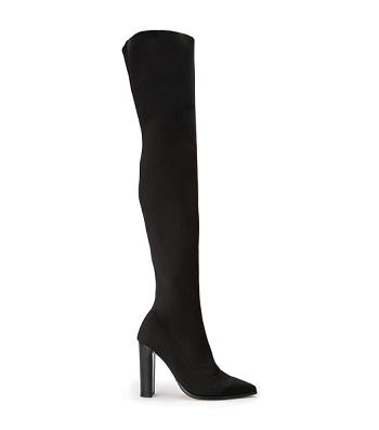 Botas de Tacon Tony Bianco Lucca Black Sock Knit 10.3cm Negras | QPEWA70438