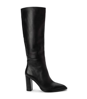 Botas de Tacon Tony Bianco Skyla Black Como 9cm Negras | PPEQX59038