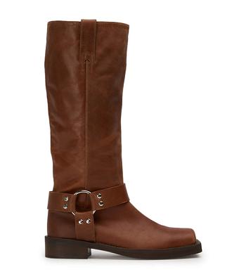 Botas de combate Tony Bianco Biker Cognac 3.5cm Marrones | PEQAV85044