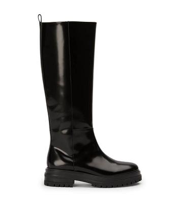 Botas de media pantorrilla Tony Bianco Welly Black Hi Shine 4.5cm Negras | SPENY78458