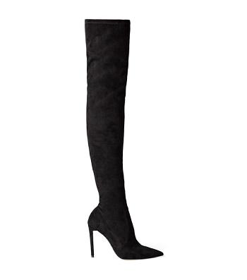 Botas de tacón de aguja Tony Bianco Avah Black Stretch Suede 10.5cm Negras | PEJBT62724