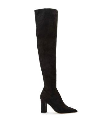 Botas elásticas Tony Bianco Estella Black Stretch Suede 8.5cm Negras | ZPENQ19295