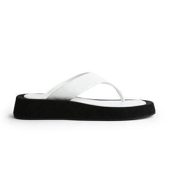 Flat Sandals Tony Bianco Ives Milk Capretto 3.5cm Blancas | PEJZR81654