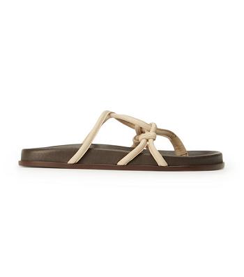 Flat Sandals Tony Bianco Luelle Vanilla Nappa Amarillo Claro | PEXMI86461