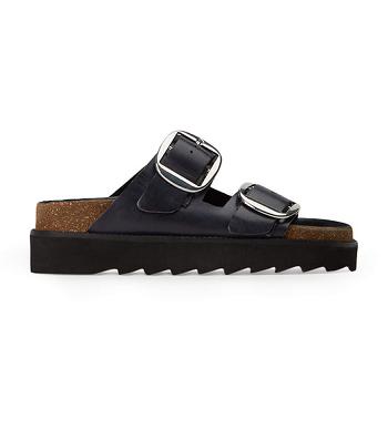 Flat Sandals Tony Bianco Marty Black Wax Negras | PEJVR86163