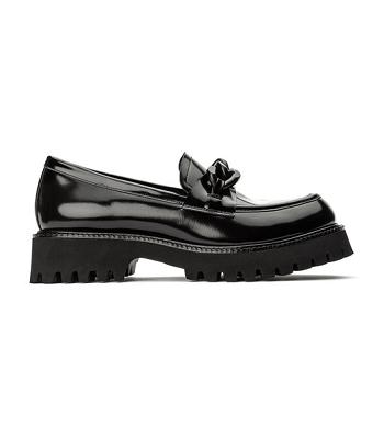 Loafers Tony Bianco Georgi Black Hi Shine 4cm Negras | FPEHY52942