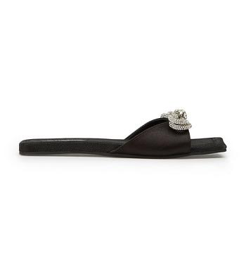 Sandalias Tony Bianco Esta Black Satin 1.5cm Negras | PEIIZ52684