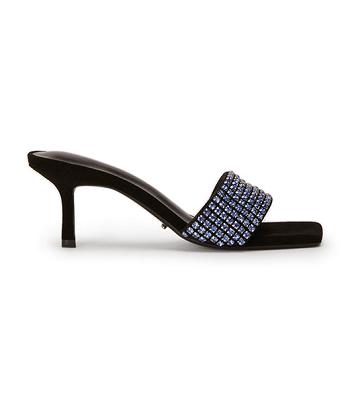 Tacones Brillantes Tony Bianco Amos Blue Crystal/Black Suede 6.5cm Azules Negras | SPENY26754