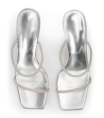 Tacones Brillantes Tony Bianco Chase Silver Nappa Metallic 8.5cm Plateadas Metal | XPEGW60691