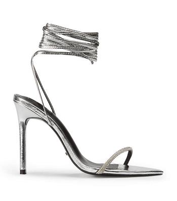 Tacones Brillantes Tony Bianco Makai Silver Foil 10.5cm Plateadas | APEWC77480