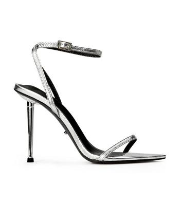 Tacones Brillantes Tony Bianco Myra Silver Nappa Metallic 10.5cm Plateadas Metal | ZPEMJ99660