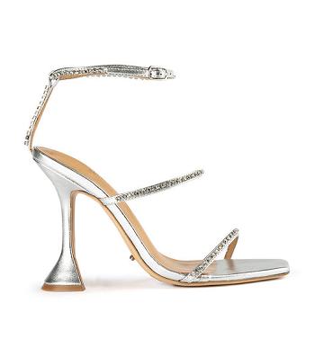 Tacones Brillantes Tony Bianco Shy Silver Nappa Metallic 10.5cm Plateadas Metal | GPEEC45267