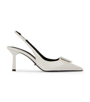 Tacones bajos Tony Bianco Bertie White Hi Shine 7.5cm Blancas | PEDFL72056