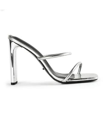 Tacones con tiras Tony Bianco Florence Silver Foil 11cm Plateadas | DPEKV40031