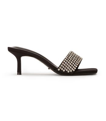 Tacones de evento Tony Bianco Amos Crystal/Black Suede 6.5cm Negras | UPEND70900