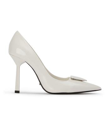 Tacones de evento Tony Bianco Gema White Hi Shine 10cm Blancas | BPESD29610