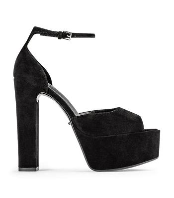 Tacones de evento Tony Bianco Jayze Black Suede 14cm Negras | PECIF88658